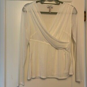 Laundry by Shelli Segal Cream Drape Top